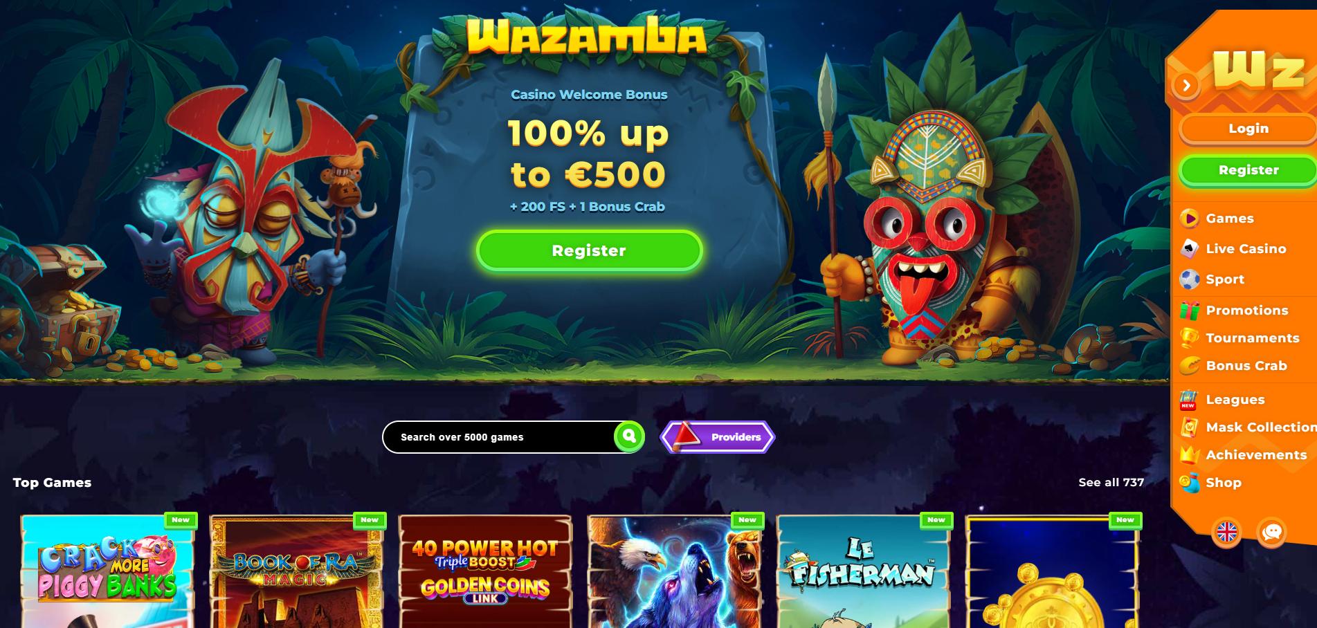 Wazamba screenshot 1